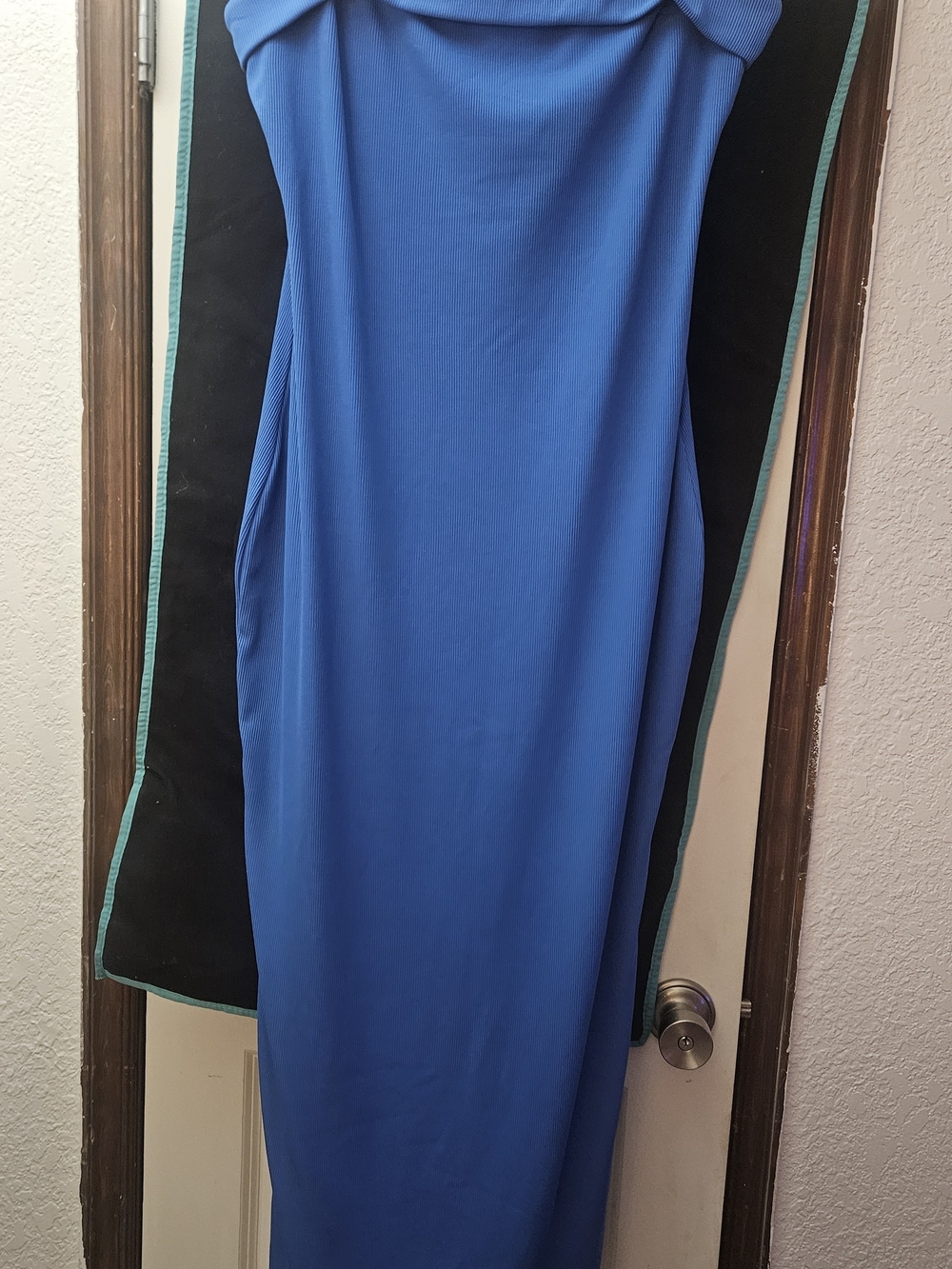 Strapless Royal Blue Maxi Dress